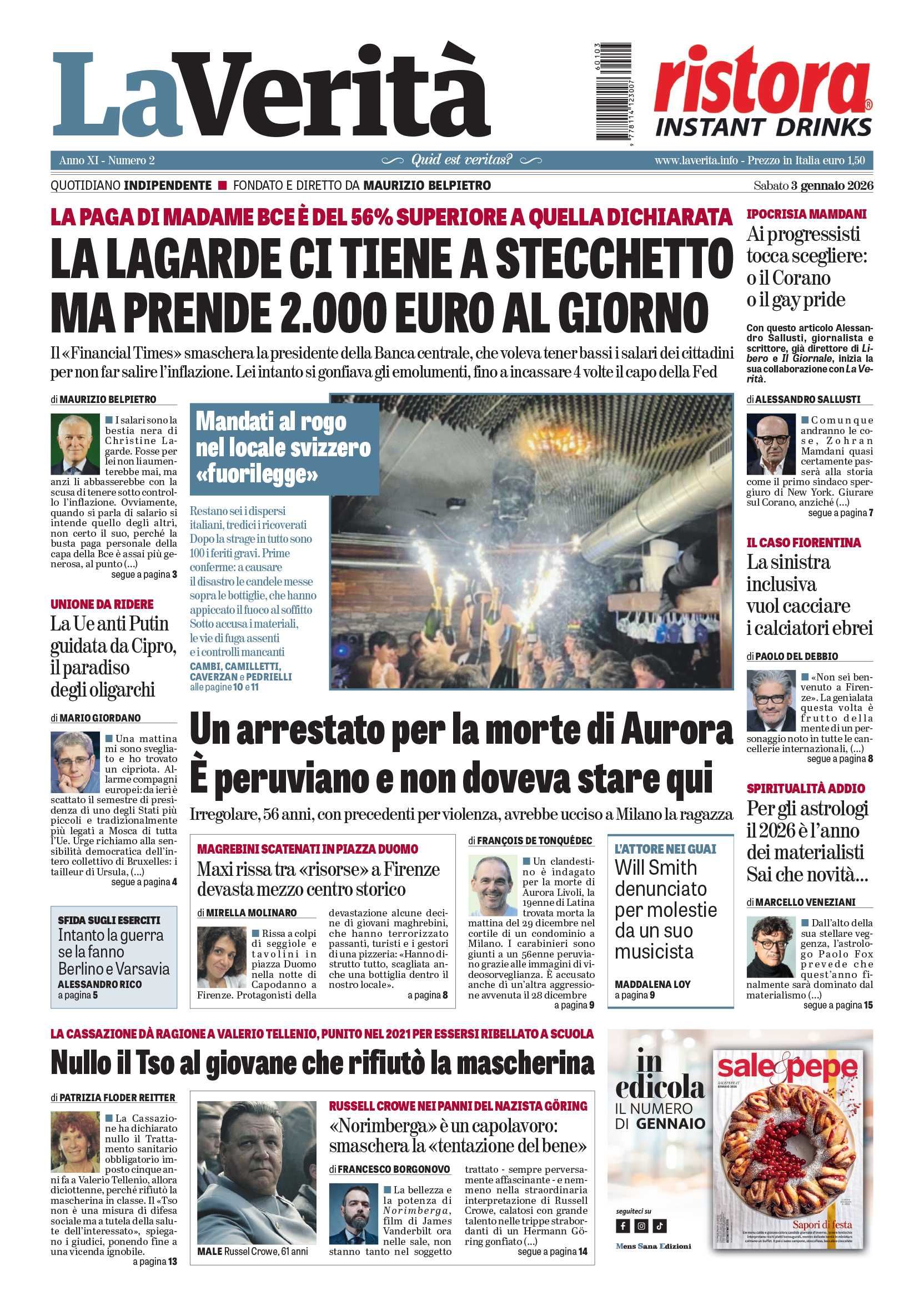 Oggi in edicola