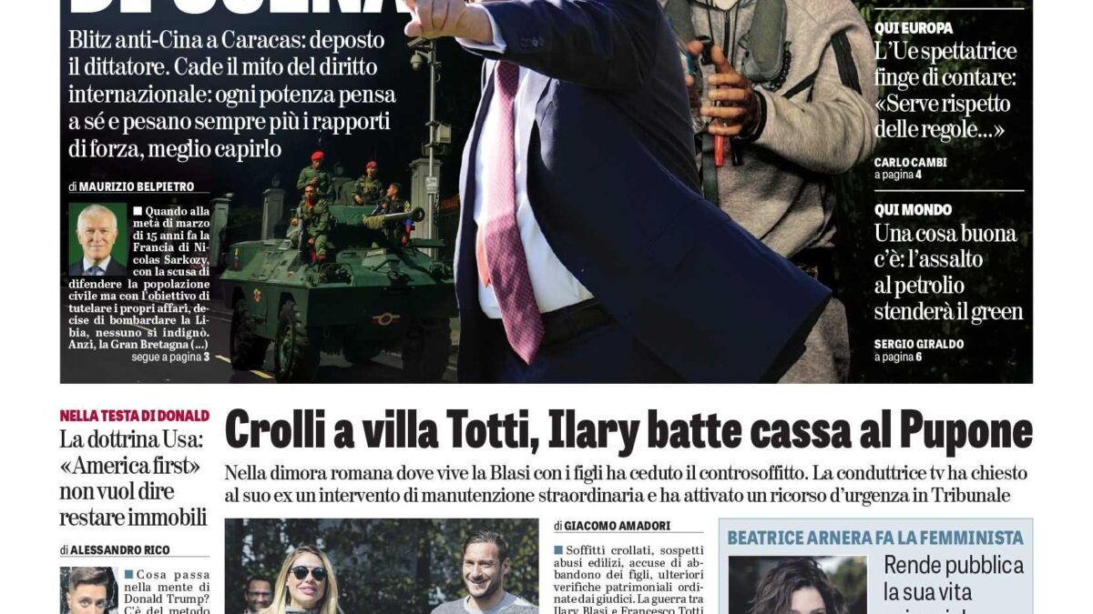 Oggi in edicola