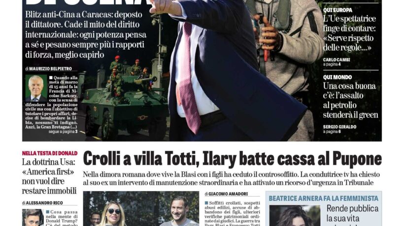 Oggi in edicola