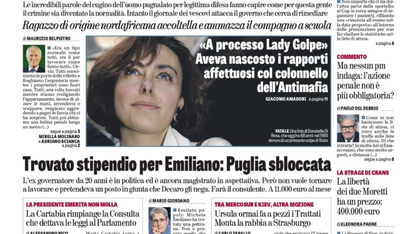 Oggi in edicola