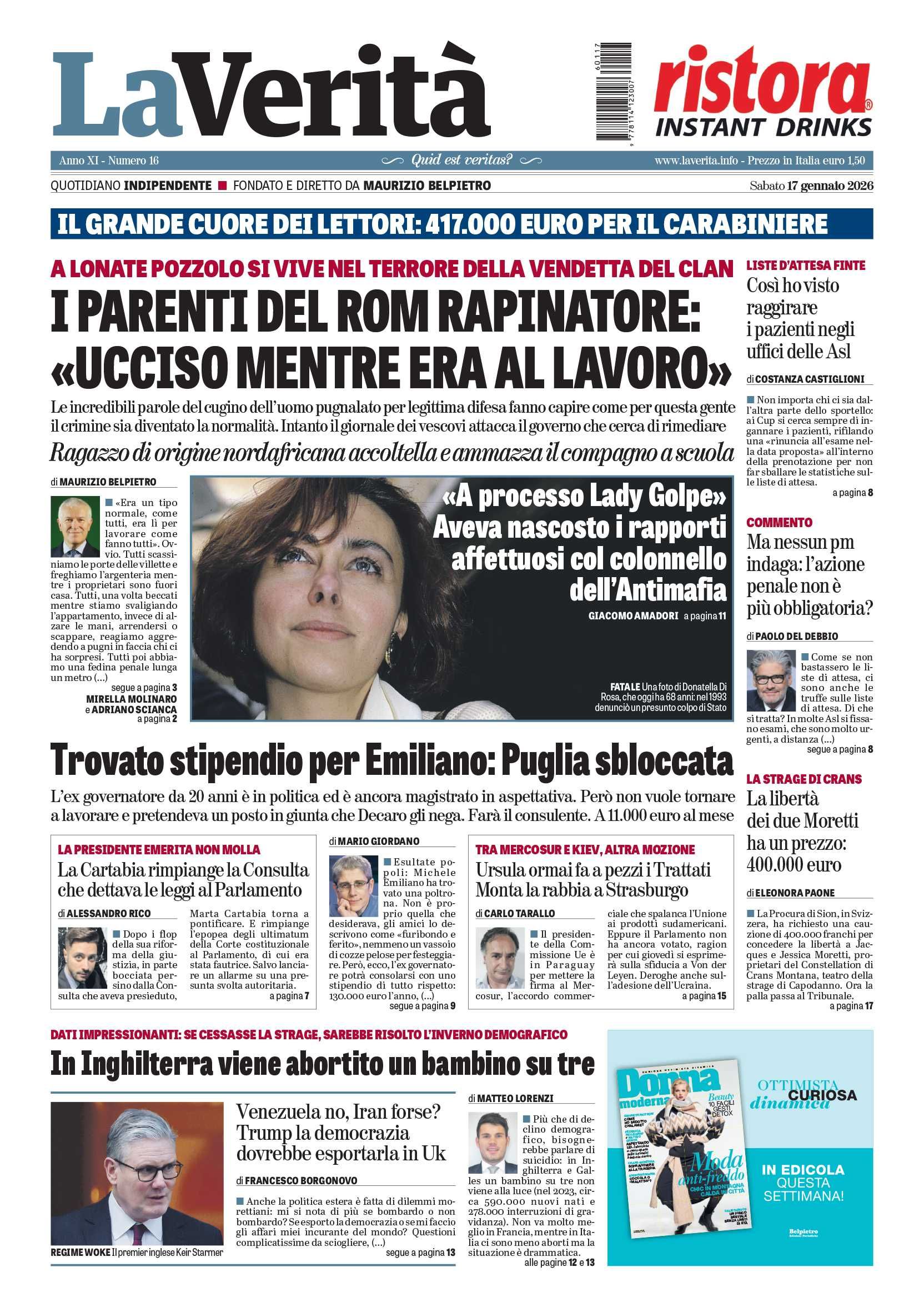 Oggi in edicola