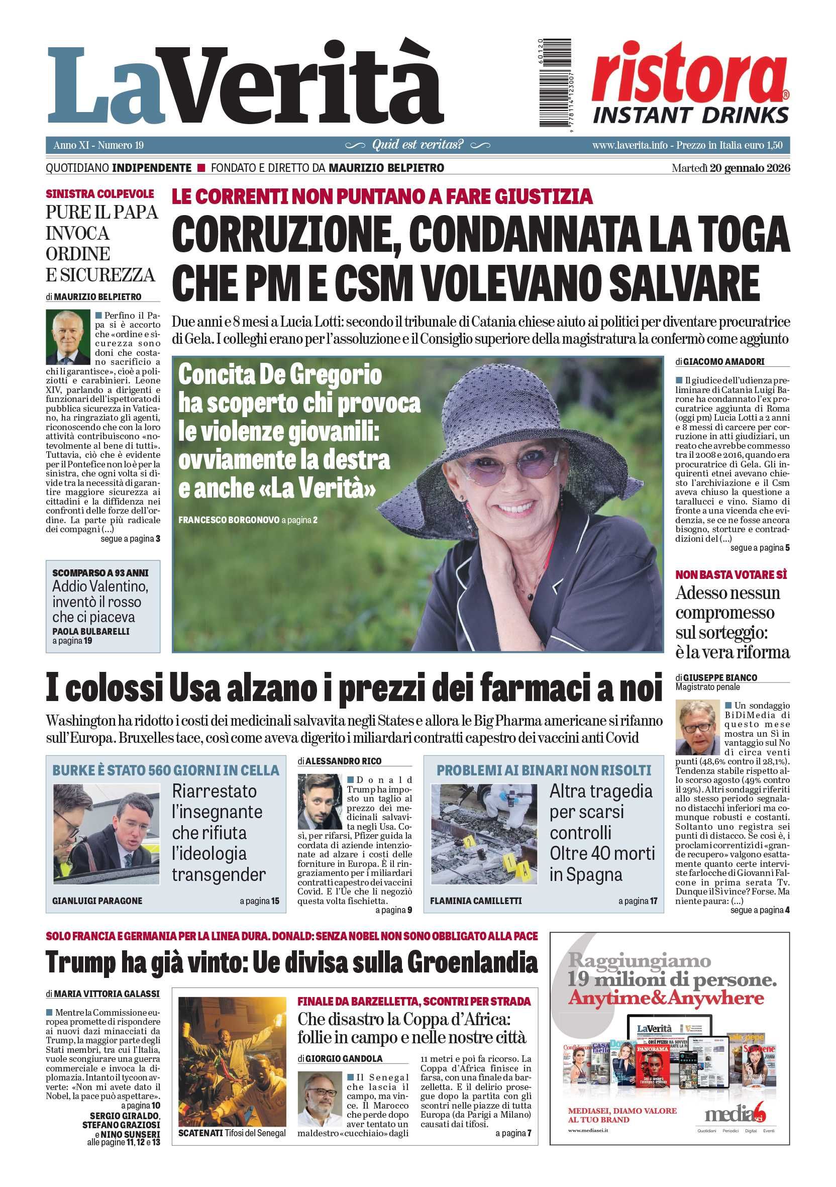 Oggi in edicola