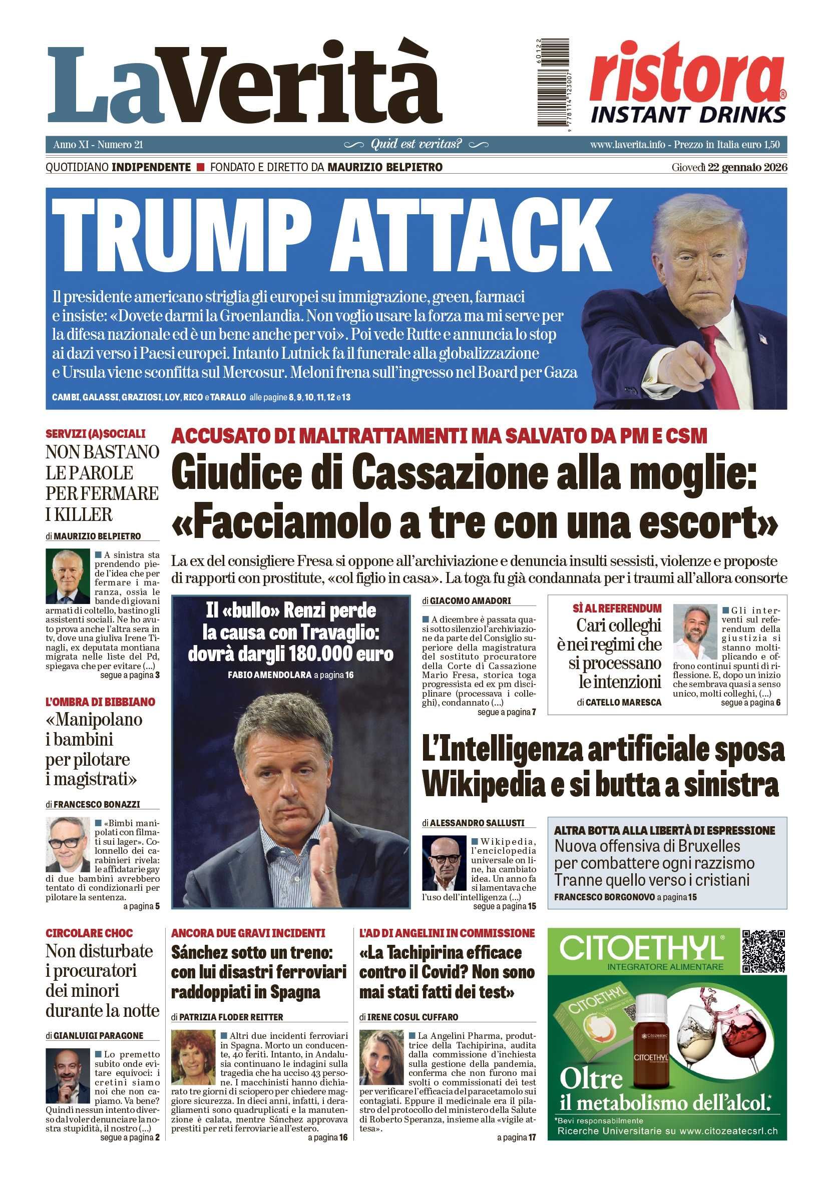 Oggi in edicola