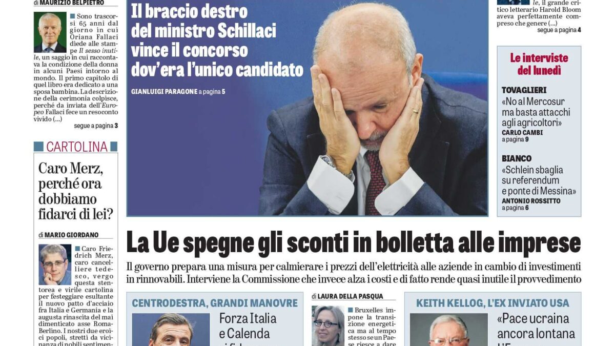 Oggi in edicola