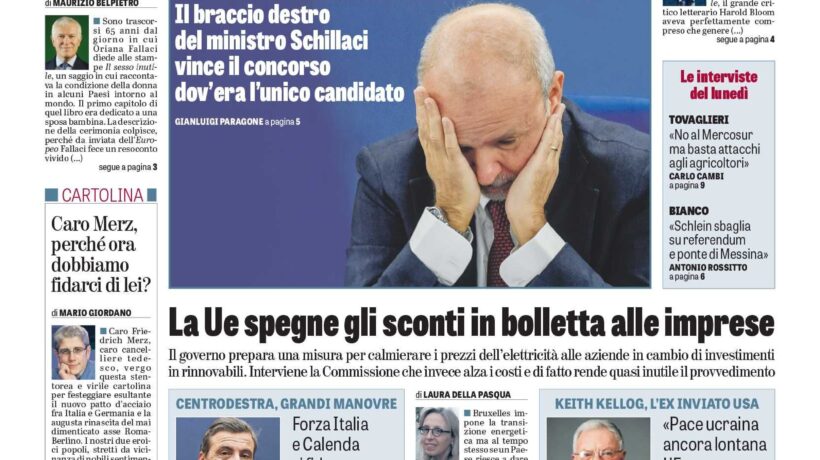 Oggi in edicola