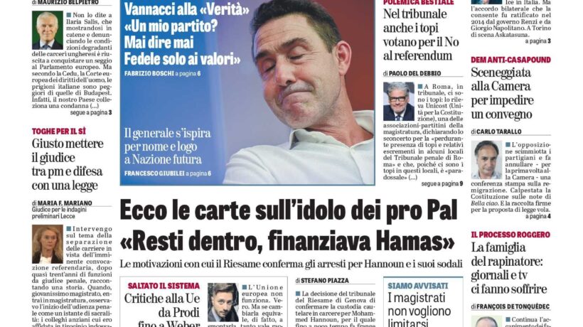 Oggi in edicola