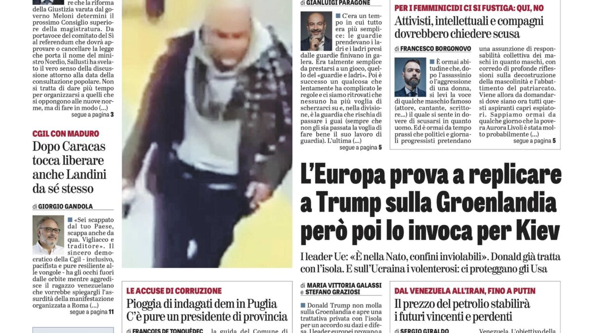 Oggi in edicola