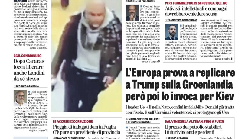 Oggi in edicola