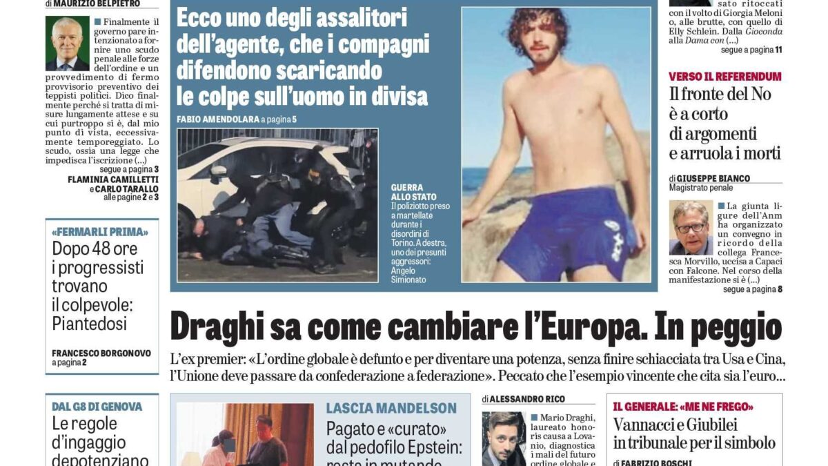 Oggi in edicola