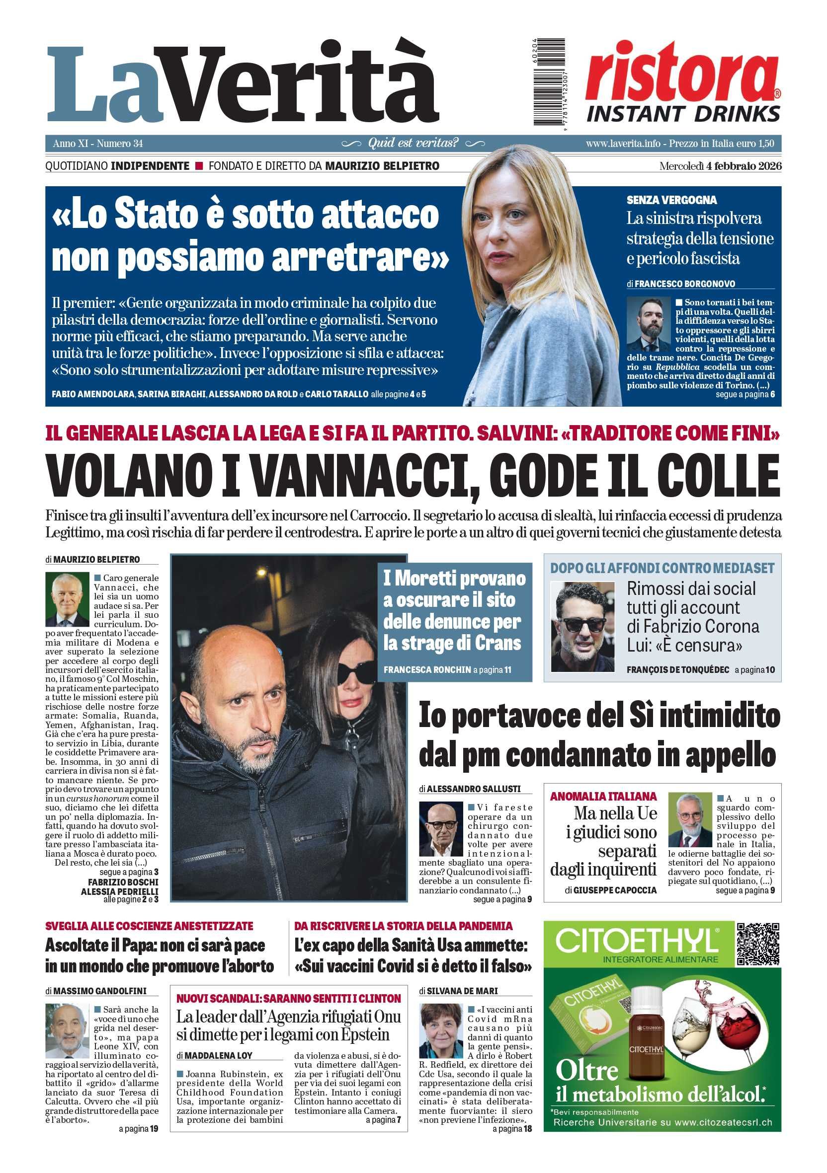 Oggi in edicola