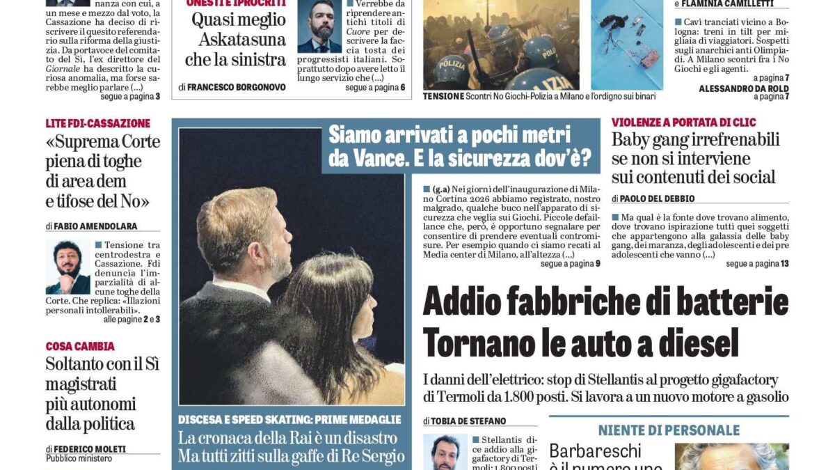 Oggi in edicola