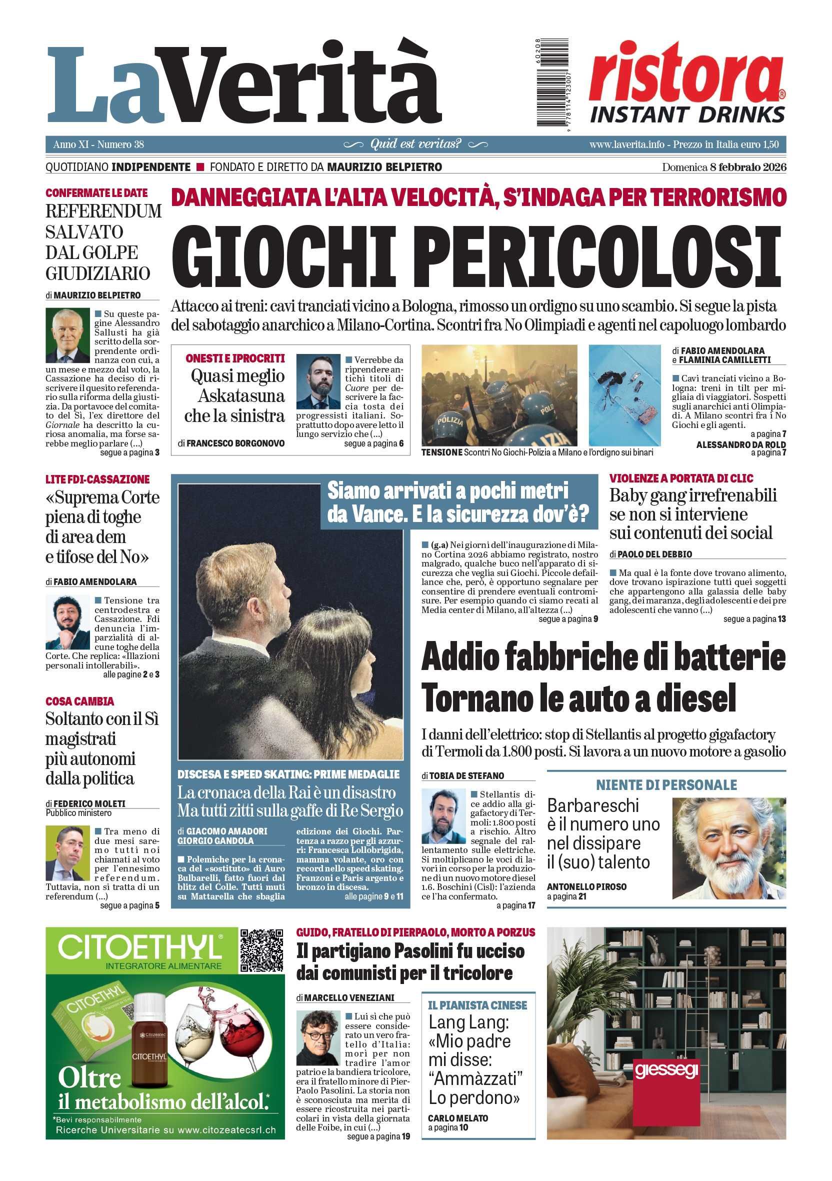Oggi in edicola