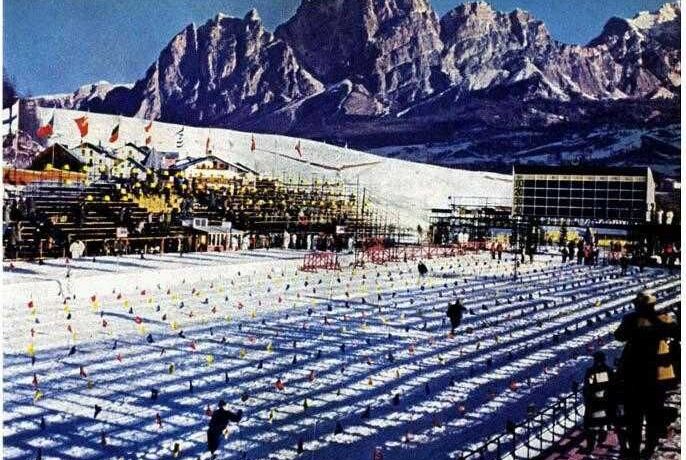 Lo Stadio della Neve, oggi scomparso. Era stato progettato per ospitare le gare di sci di fondo