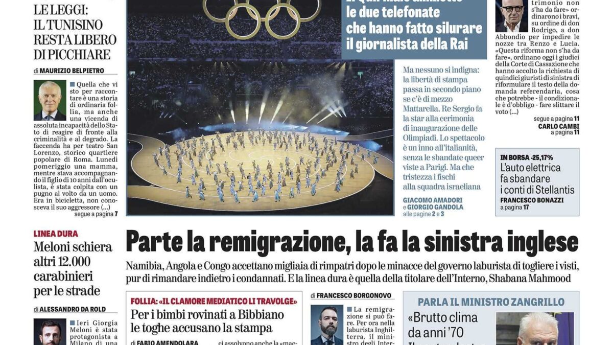 Oggi in edicola