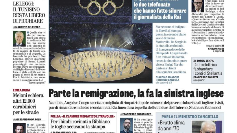 Oggi in edicola