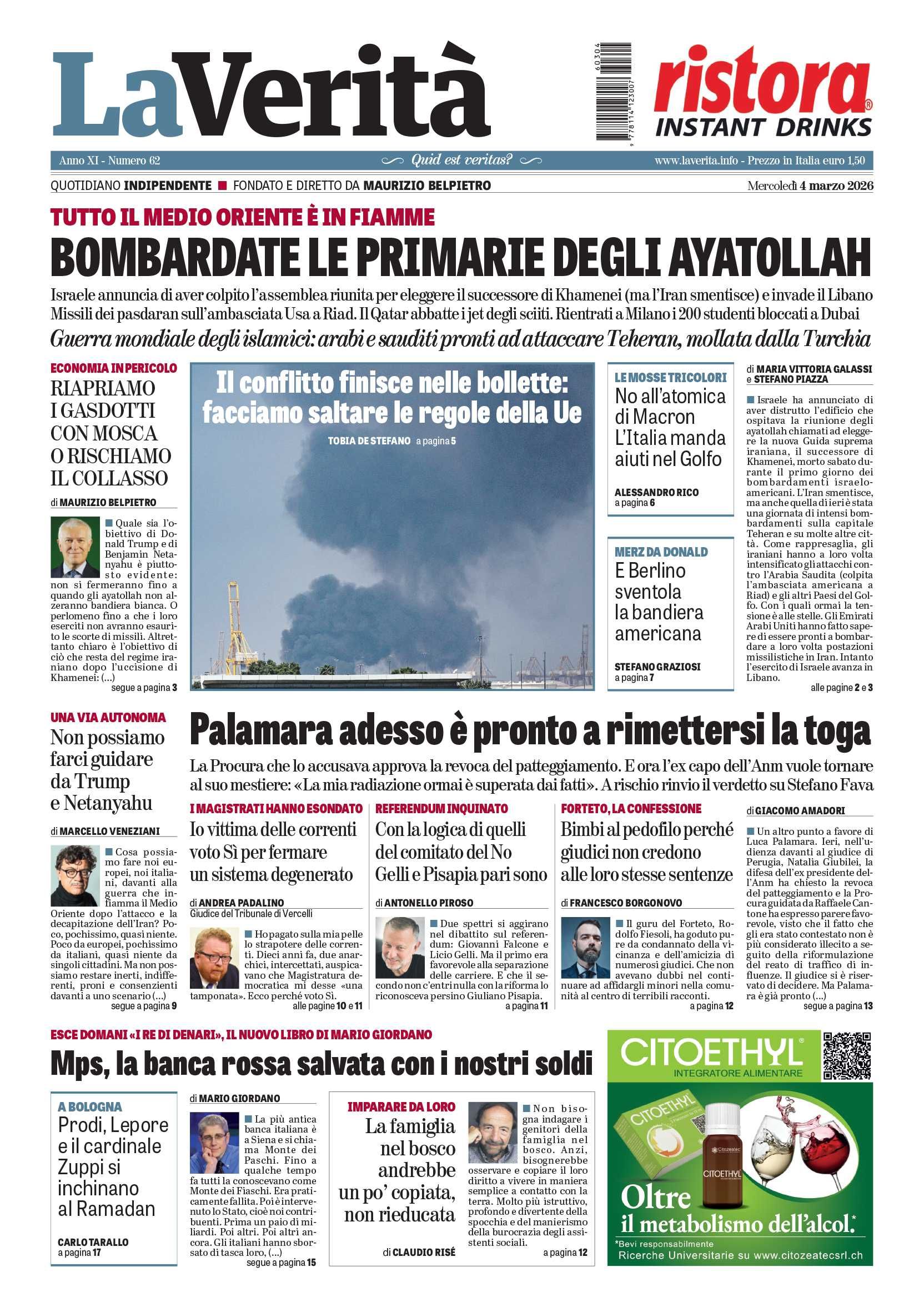Oggi in edicola