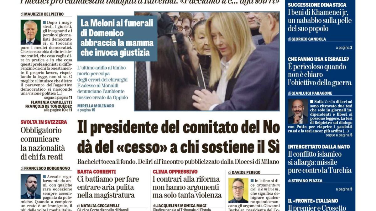 Oggi in edicola