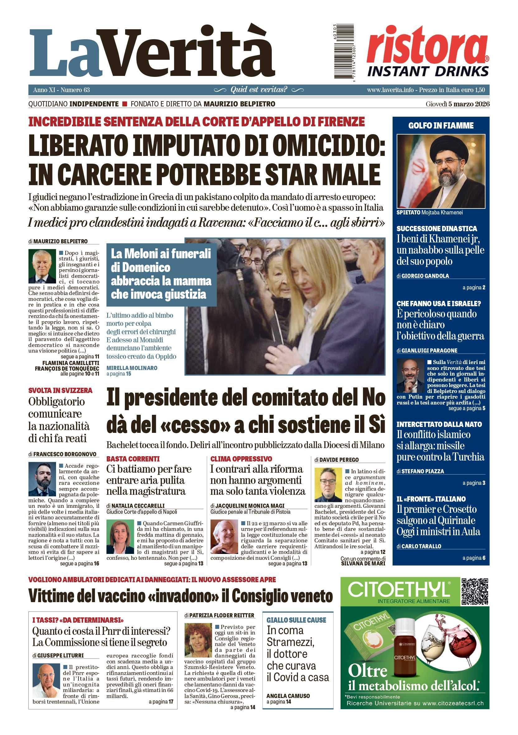 Oggi in edicola