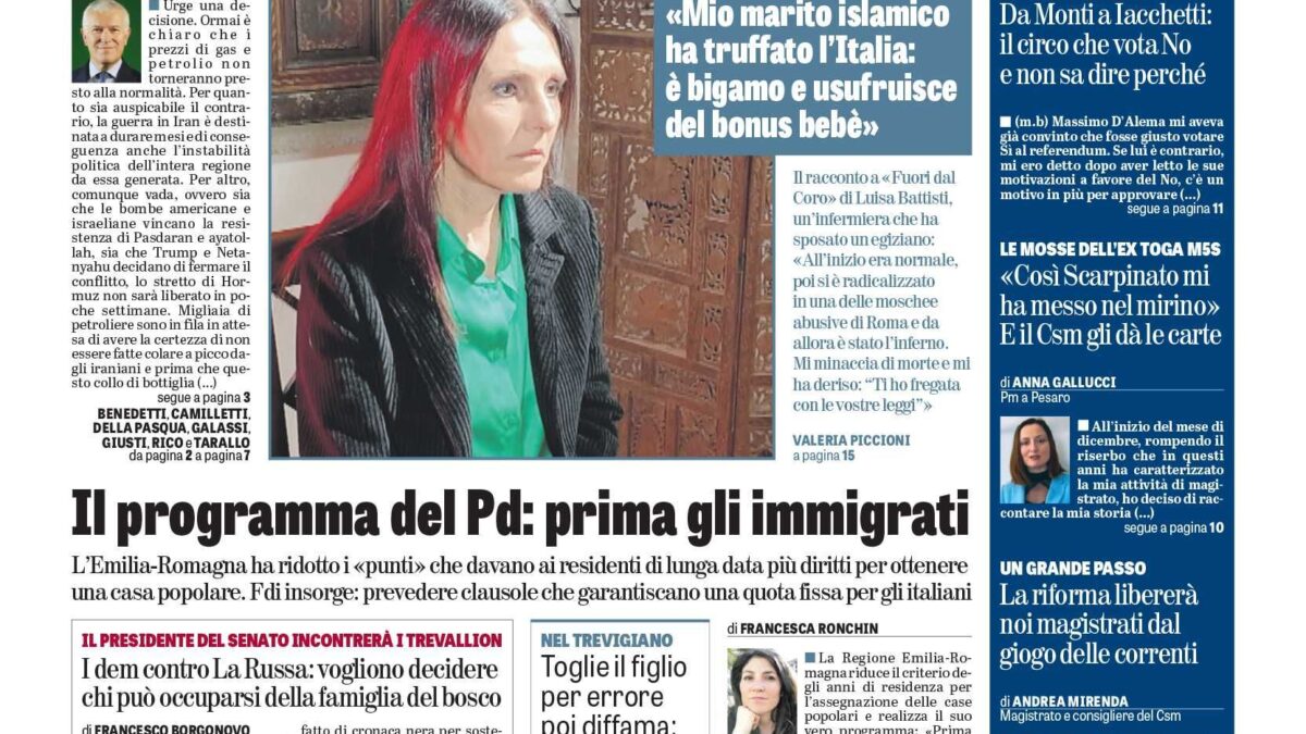 Oggi in edicola