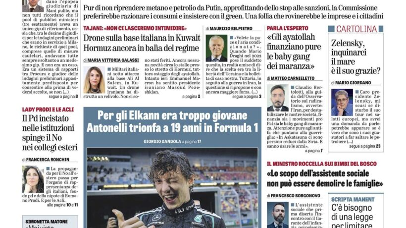 Oggi in edicola