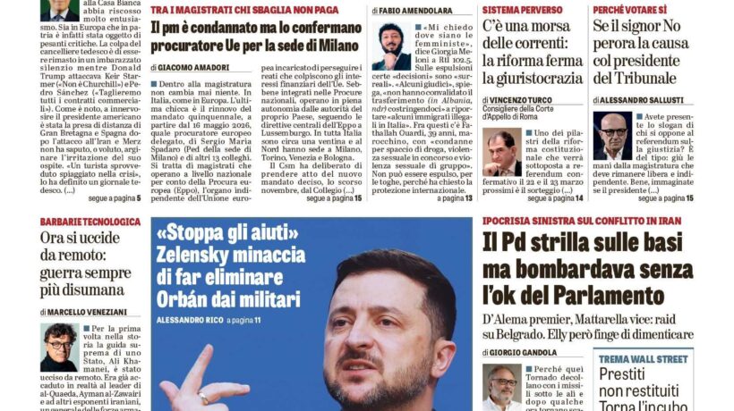 Oggi in edicola