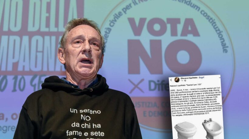 Il leader del fronte antiriforma dà dei cessi ai «sanitari per il Sì»