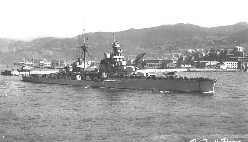 L'incrociatore «Fiume», affondato la notte tra il 28 e il 29 marzo 1941