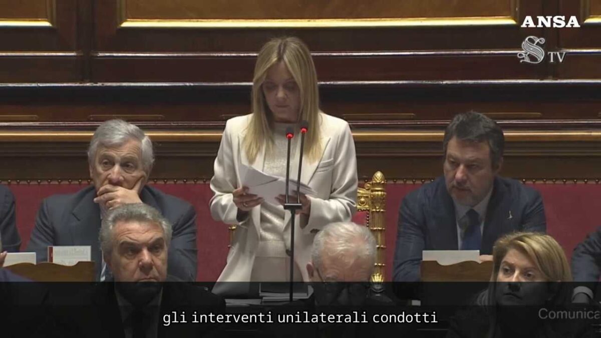 Meloni: «Non siamo in guerra e non ci vogliamo entrare»