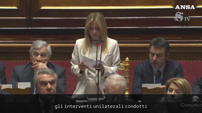 Meloni: «Non siamo in guerra e non ci vogliamo entrare»
