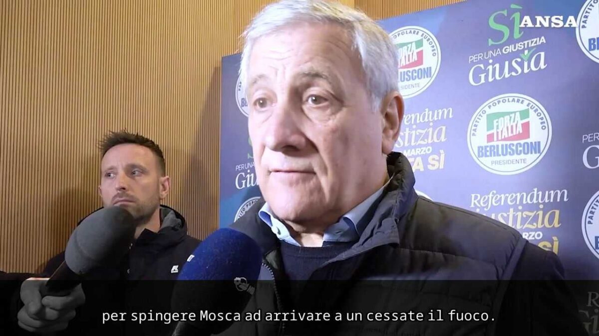 Tajani: «L’Italia non è in guerra ma lavora per non allargare il conflitto»