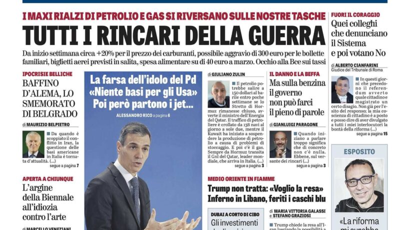 Oggi in edicola