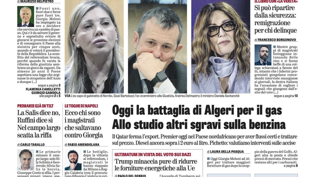 Oggi in edicola