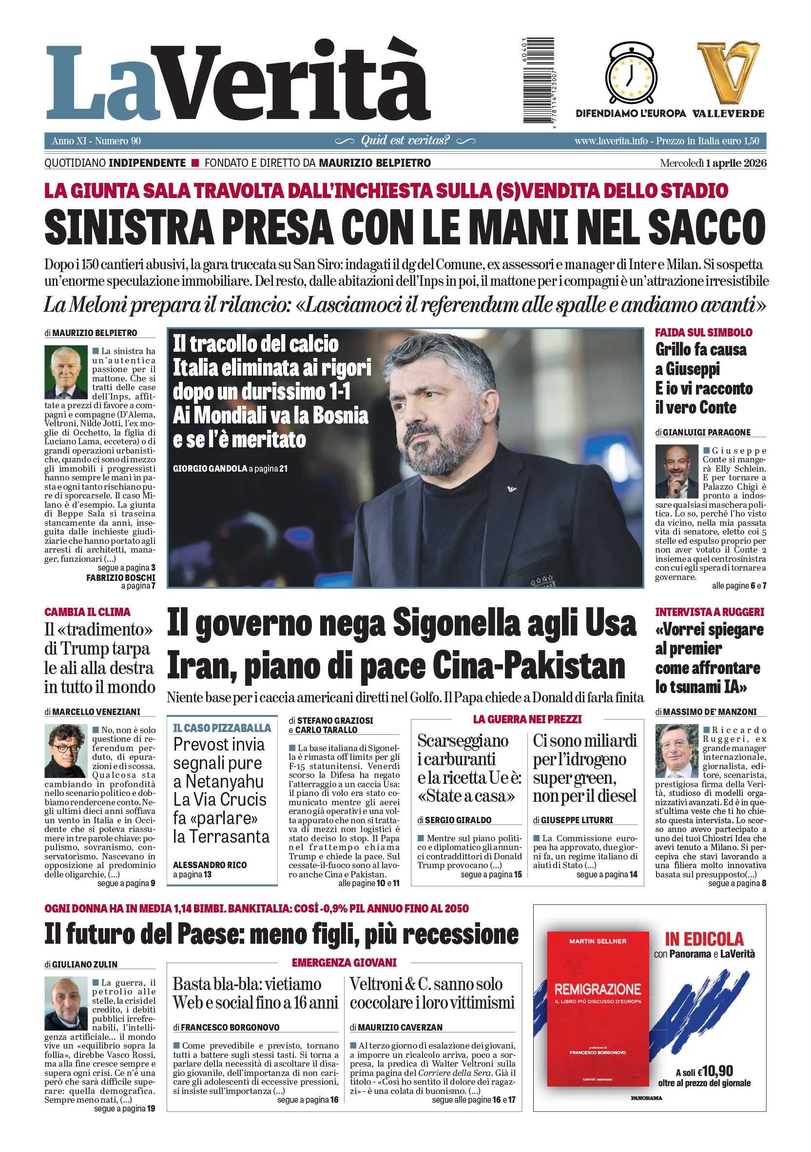 Oggi in edicola