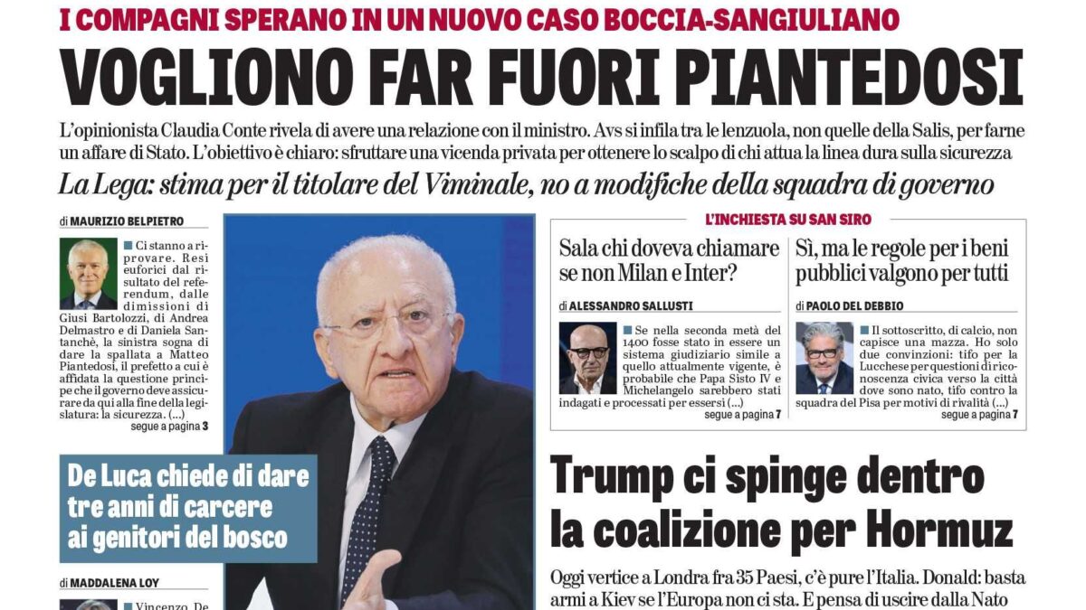 Oggi in edicola