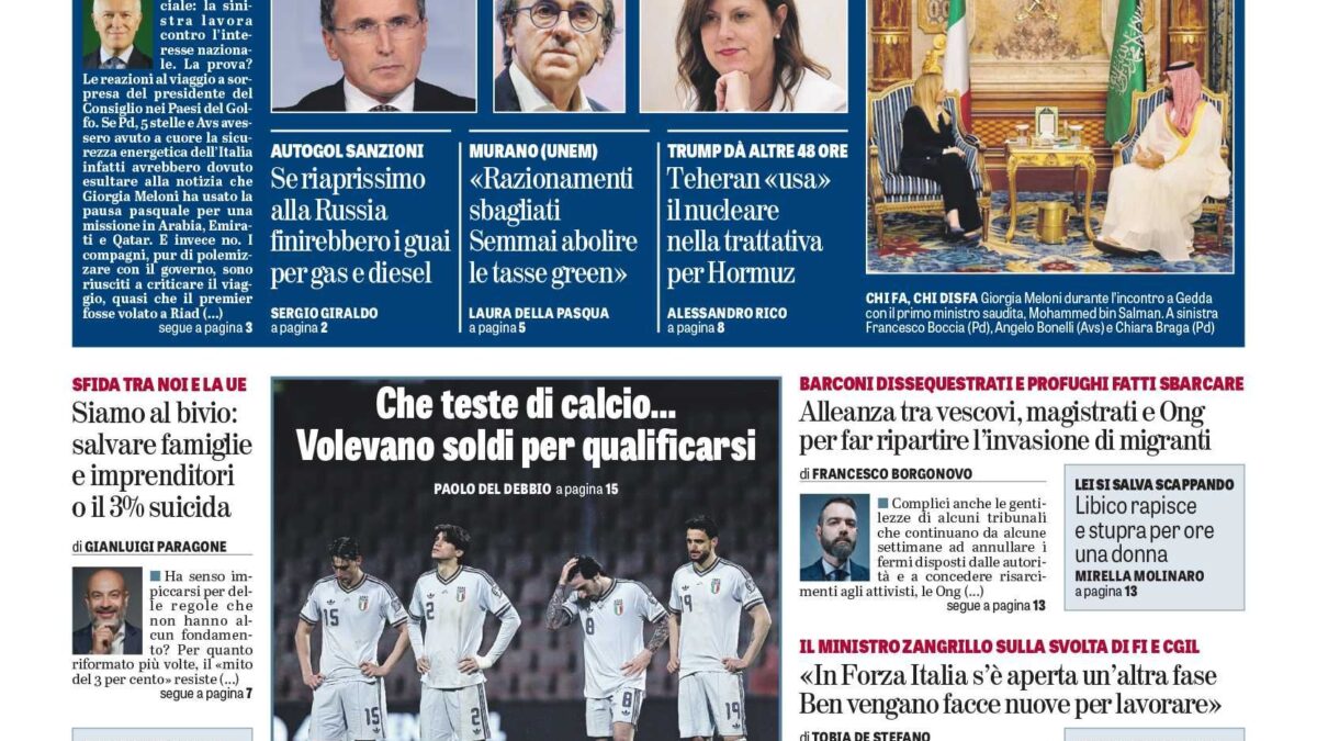 Oggi in edicola