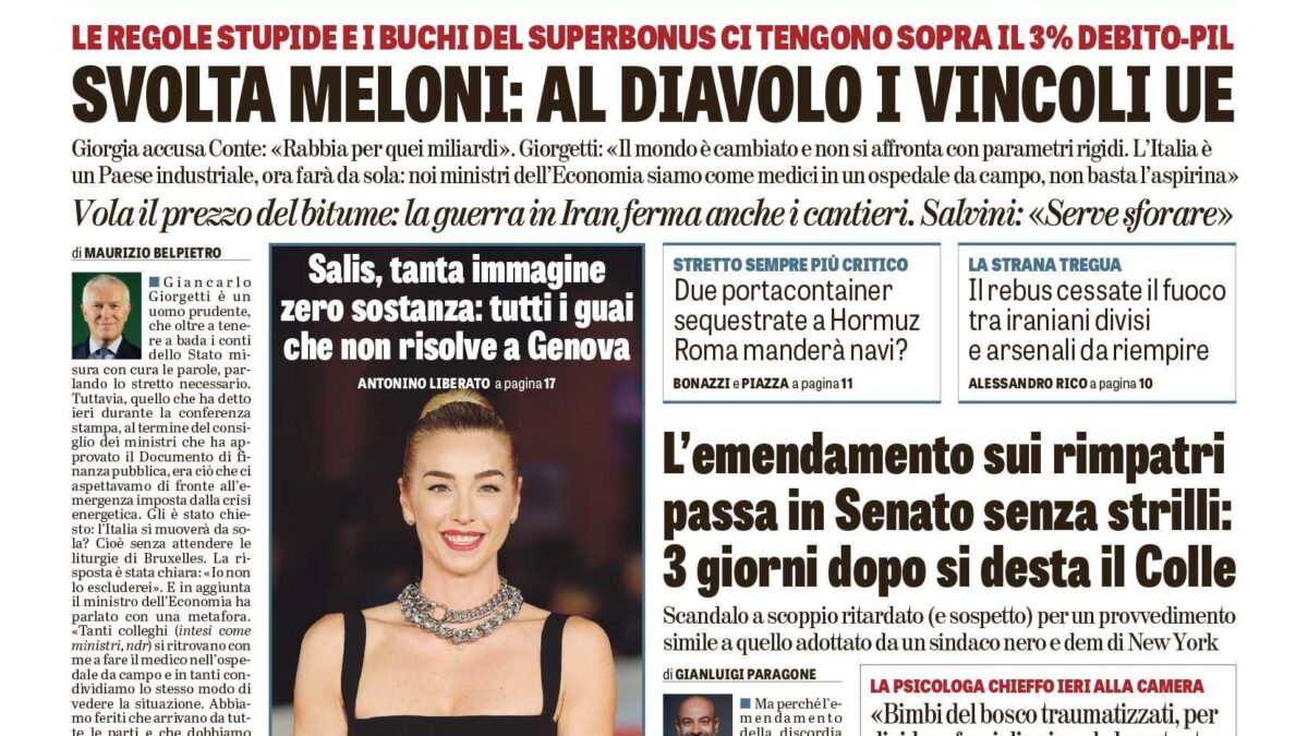 Oggi in edicola