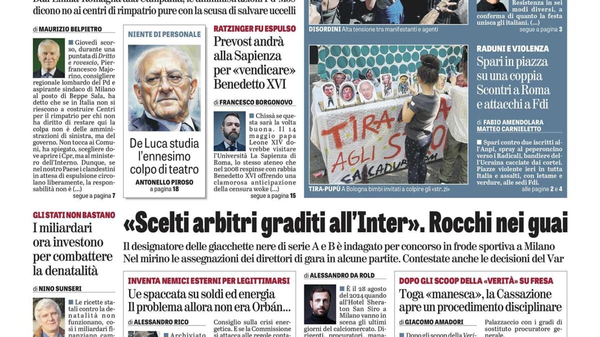 Oggi in edicola