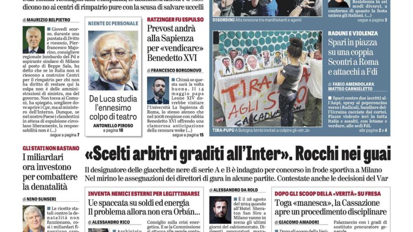 Oggi in edicola
