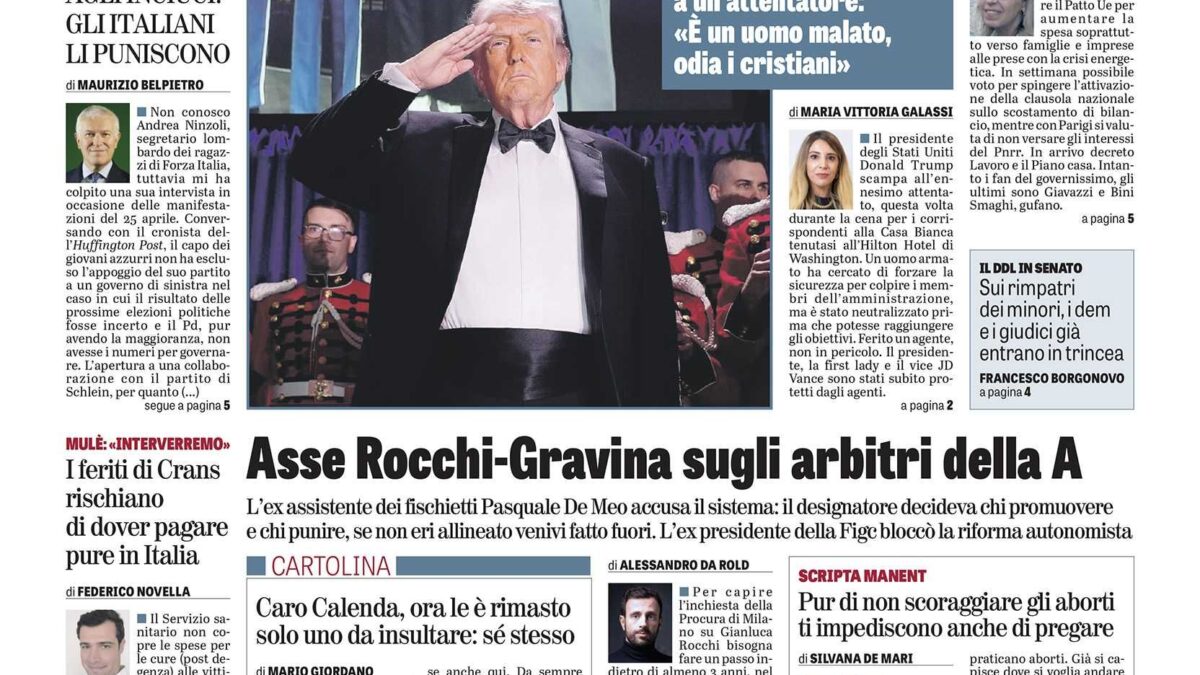 Oggi in edicola