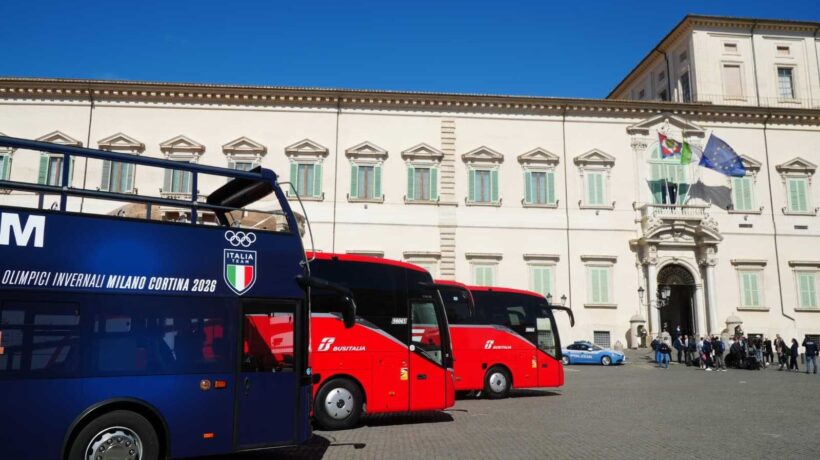 Busitalia (gruppo Fs) accompagna gli atleti olimpici al Quirinale
