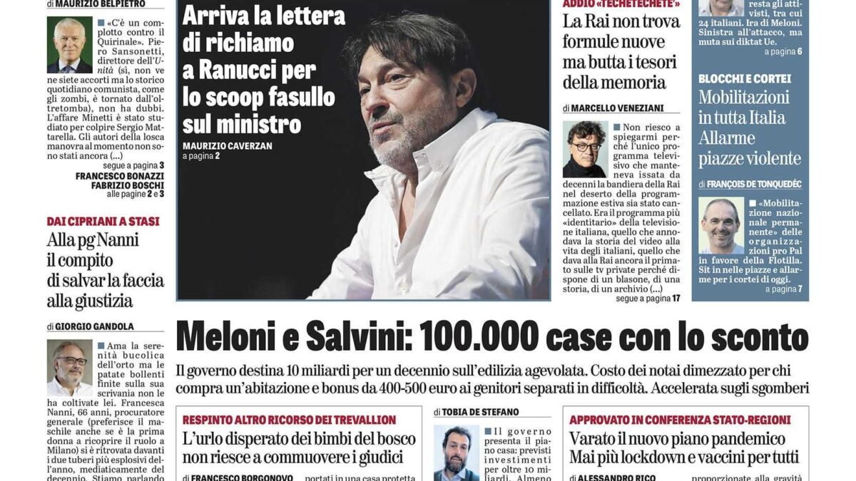 Oggi in edicola
