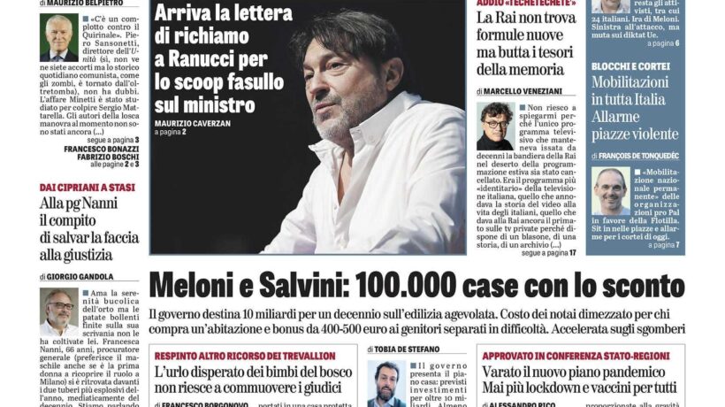 Oggi in edicola