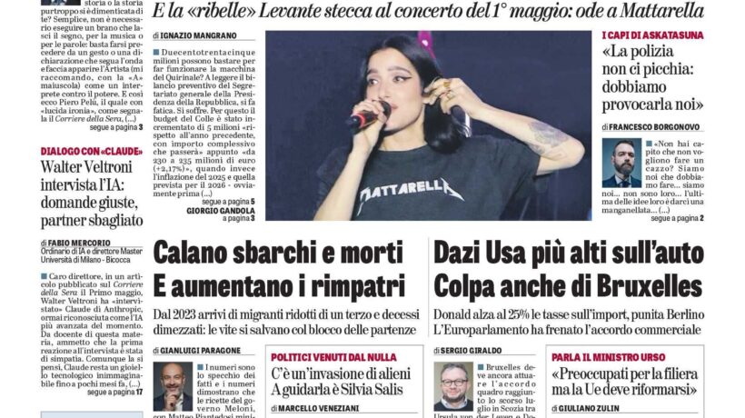 Oggi in edicola