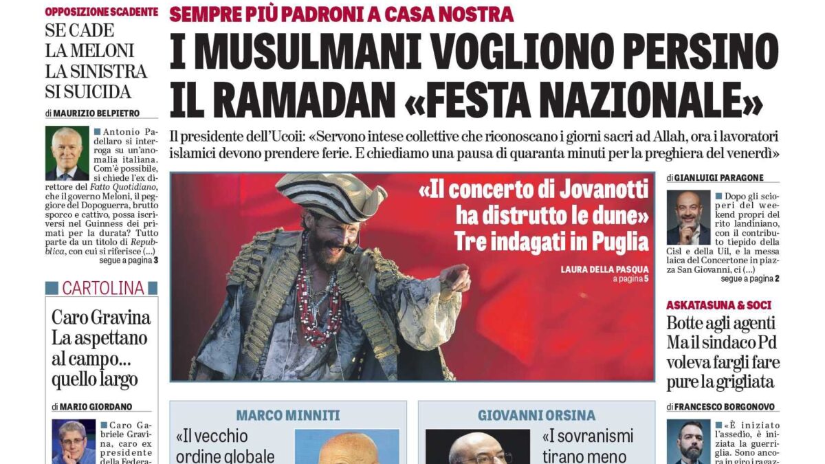Oggi in edicola