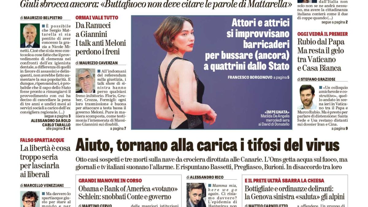 Oggi in edicola
