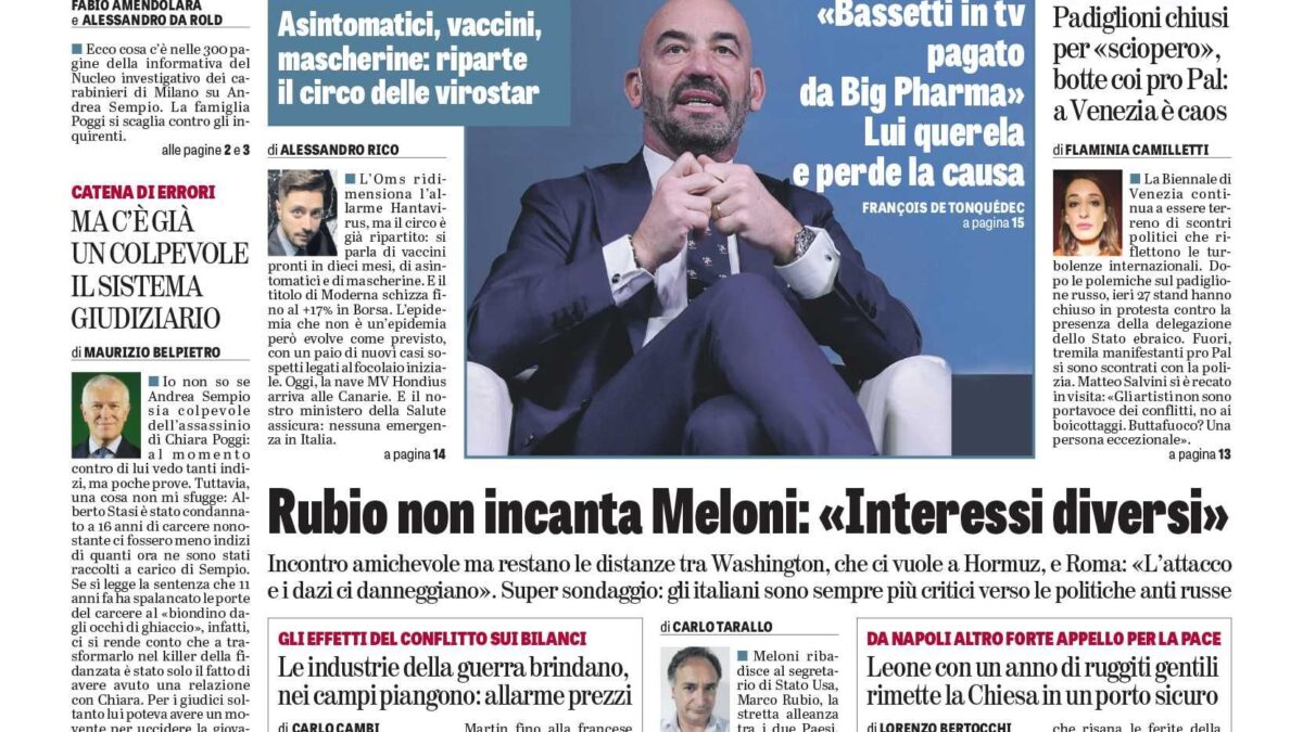 Oggi in edicola