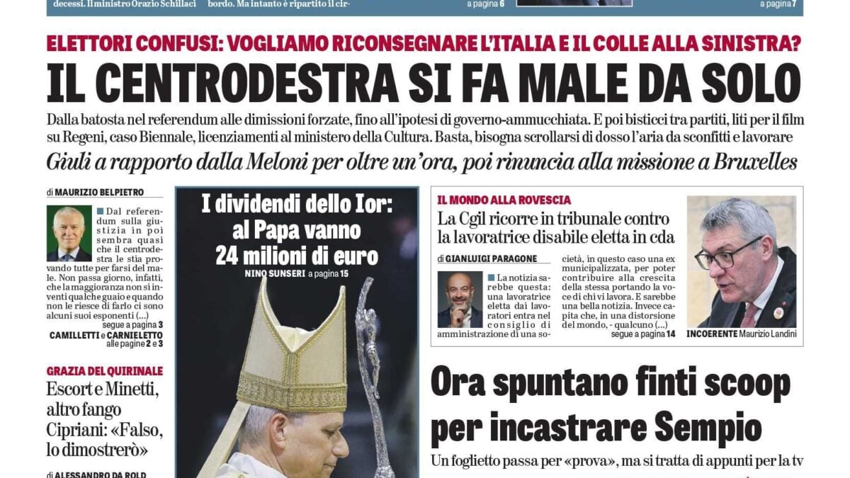 Oggi in edicola