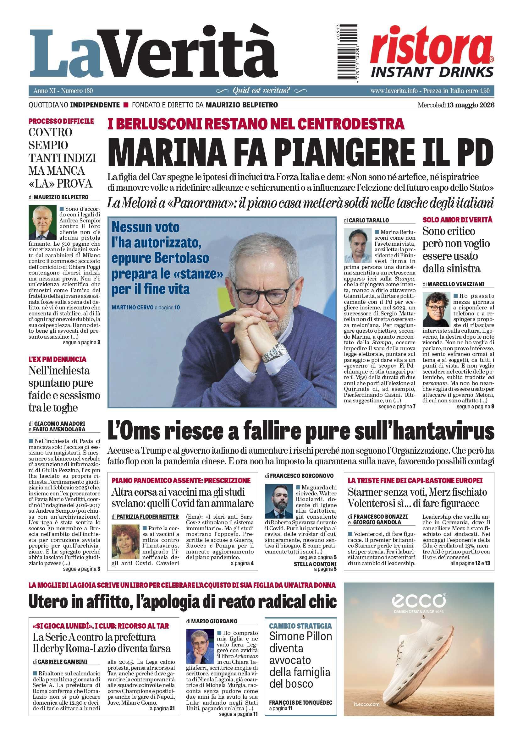 Oggi in edicola