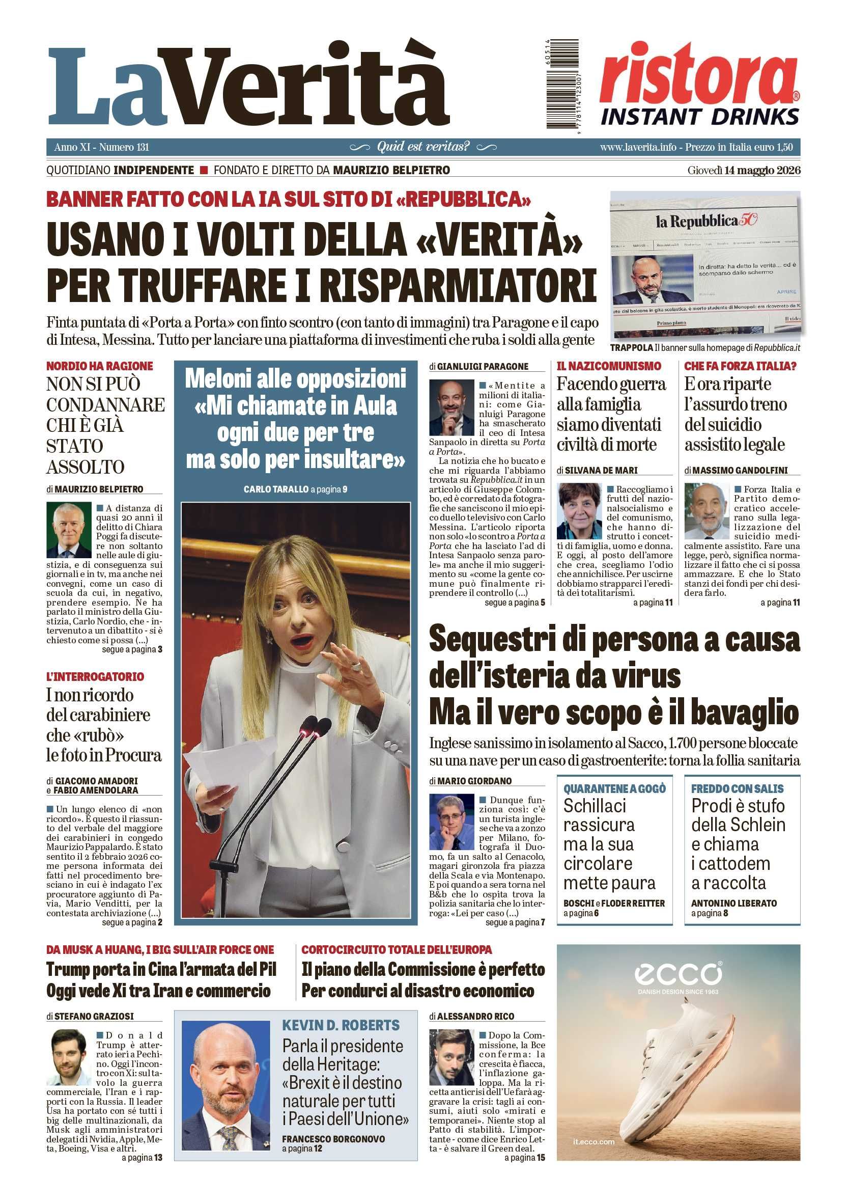 Oggi in edicola