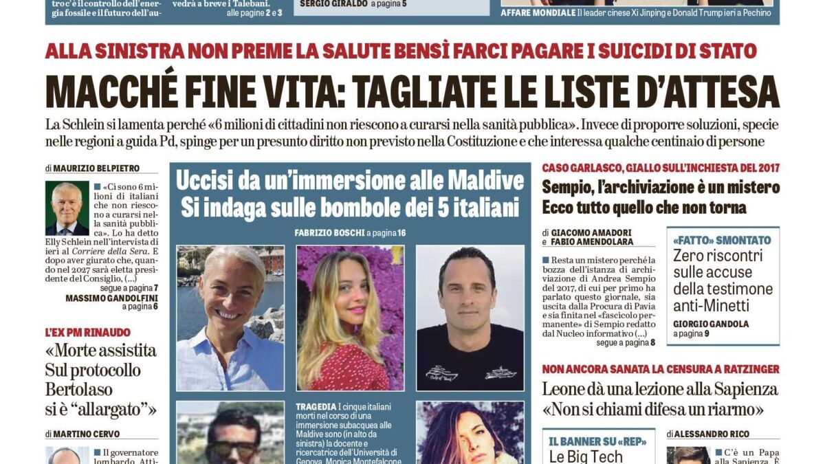Oggi in edicola